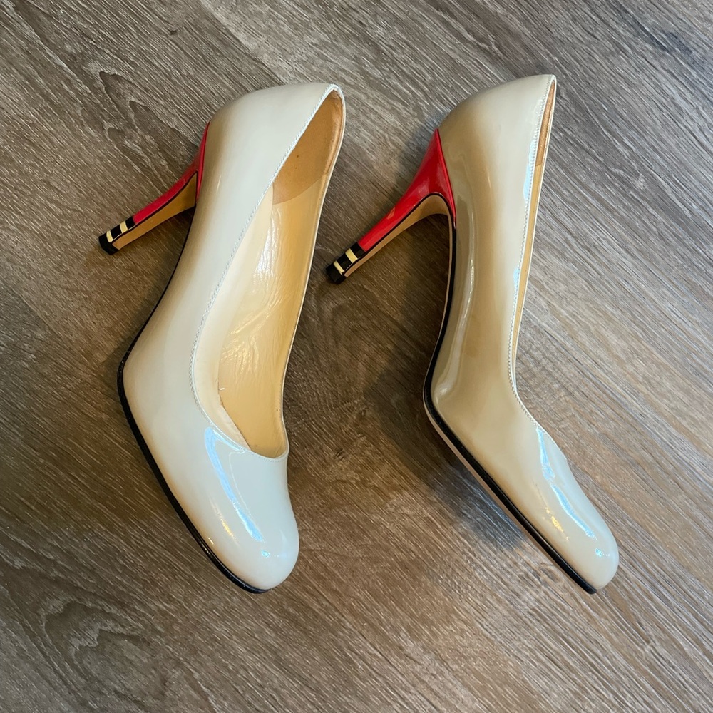 Kate Spade Elegant Beige and Pink Pumps Heels - Picture 7 of 8